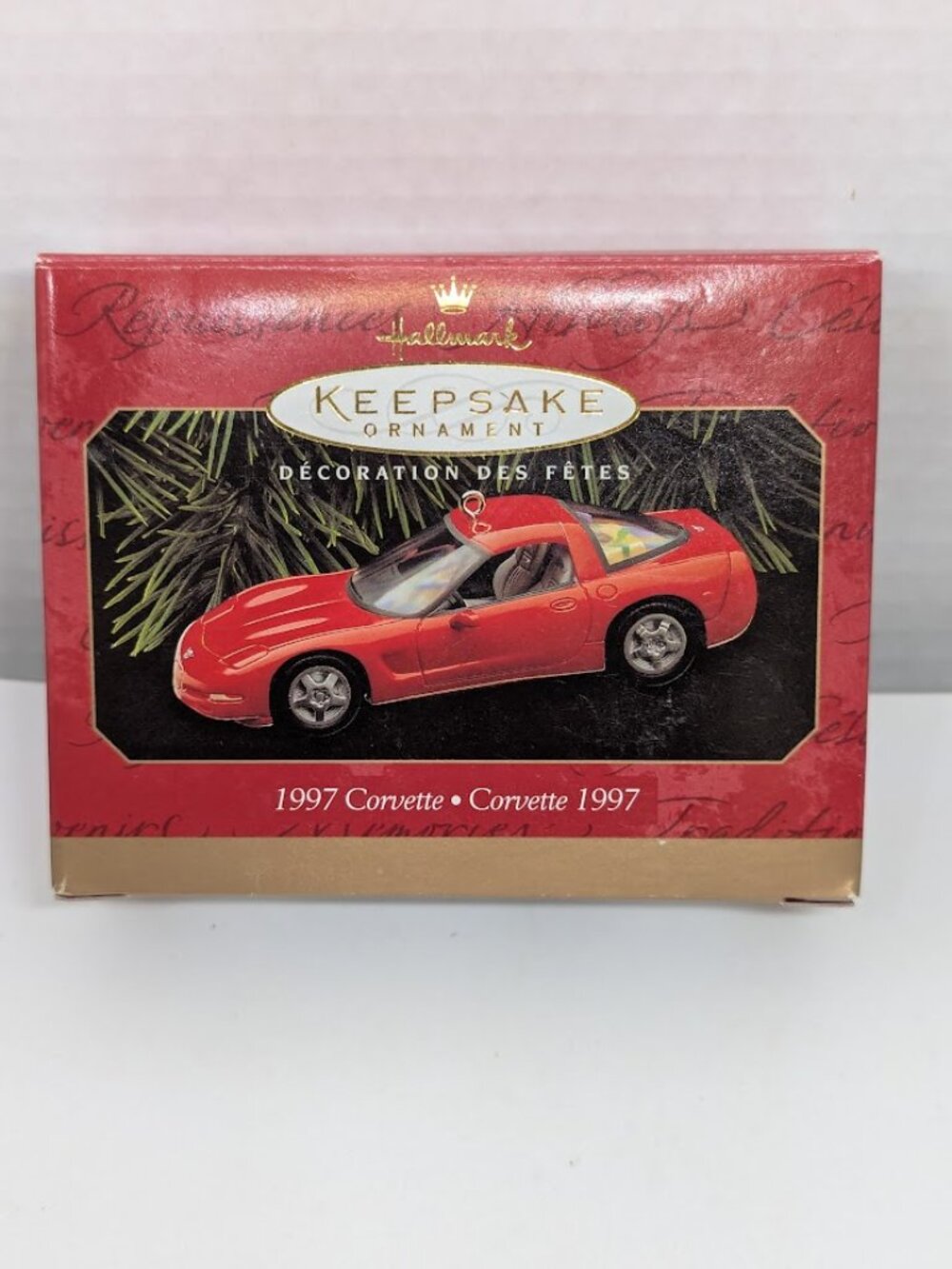 Vintage Hallmark Keepsake Ornament Red 1997 Corvette Classic
